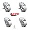 Service Caster 3 Inch Semi Steel Wheel Swivel Bolt Hole Caster Set with 2 Brake SCC-BH20S314-SSS-2-TLB-2 - alternate 3